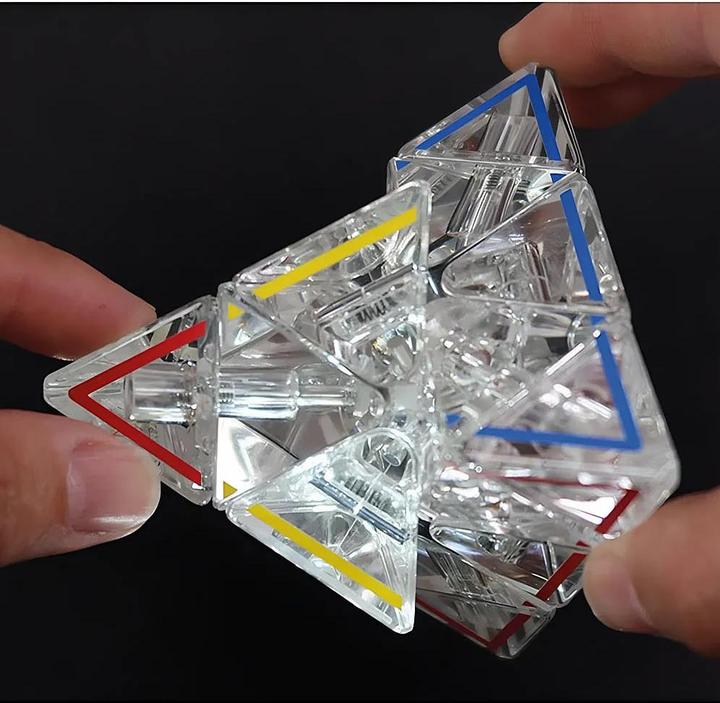 Immagine prodotto Recent Toys Crystal Pyraminx, d/f da 14 anni, 1 giocatore, puzzle rotante, allenatore di logica (Francese, Tedesco, 1 Giocatori)