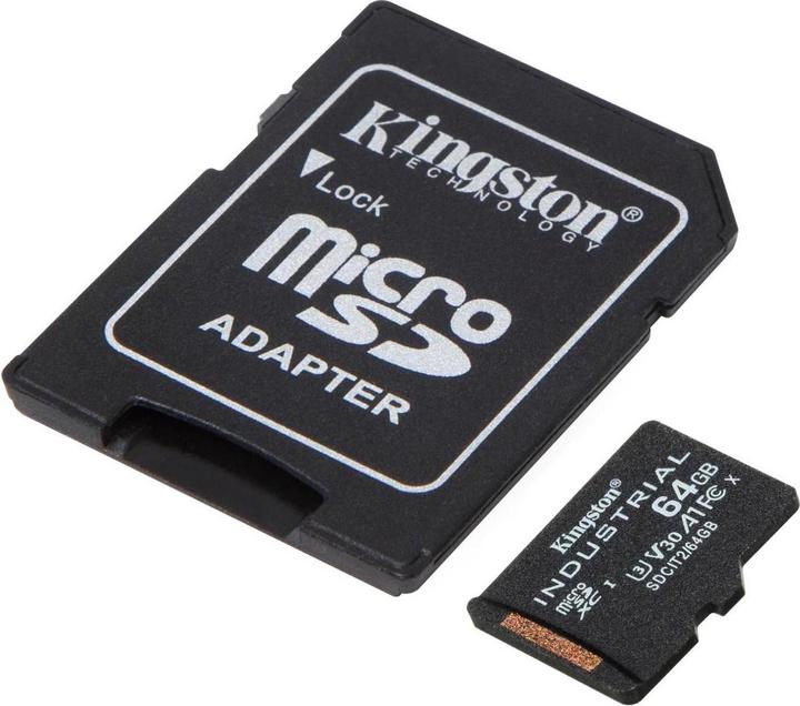 Productafbeelding Kingston microSDXC Industrieel (64 GB, microSDXC, microSDHC, U3, UHS-I)
