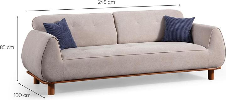 Produktbild Atelier del Sofa Drop 3 Seater - White (3-Sitzer)