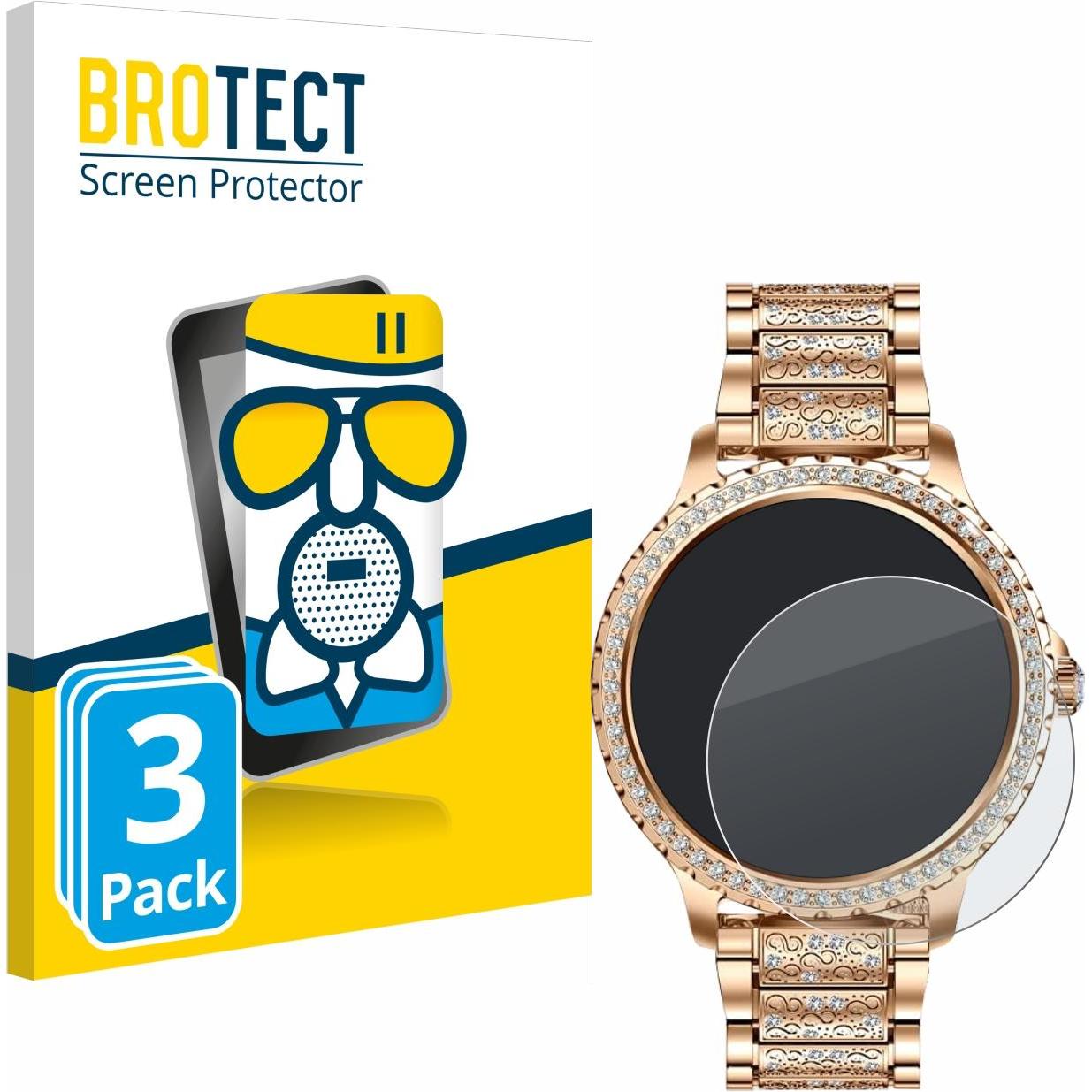 BROTECT Schutzglas Schutzfolie Displayschutz Display Schutz Glas Folie matt, Smartwatch Schutzfolie, Grau