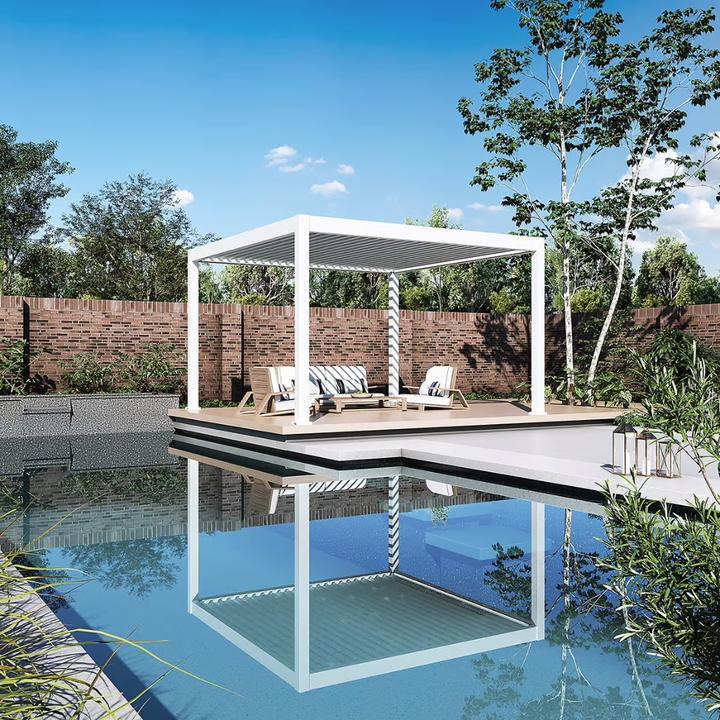 Immagine prodotto Weide elektrische Pergola 4x4m Weiss mit LED (400 cm, 400 cm)