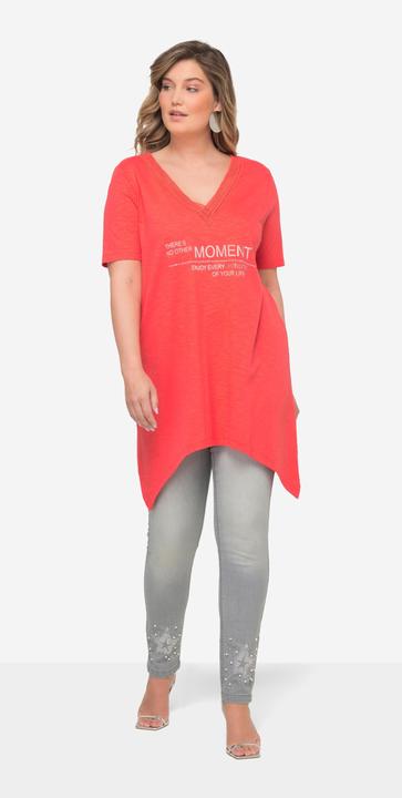 Produktbild Miamoda T-Shirt, Schrift-Motiv, V-Ausschnitt, Halbarm (52)
