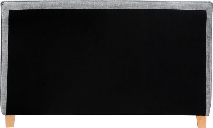 Actual product image Beliani Upholstered bed linen look grey slatted frame 160 x 200 cm SENNEZ (160 x 200 cm)