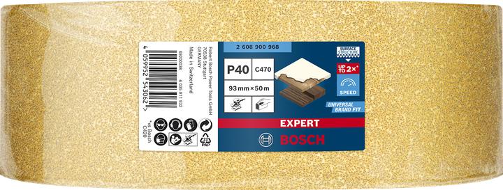 Produktbild Bosch Professional Zubehör EXPERT C470 Schleifpapierrolle zum Handschleifen, 93 mm x 50 m, G 40 (40)