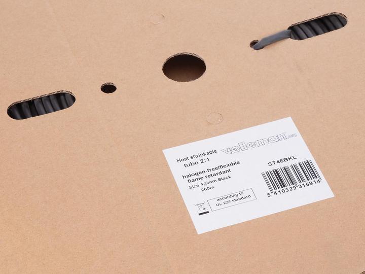 Actual product image Velleman HOSE 4.8mm - BLACK (200 x)