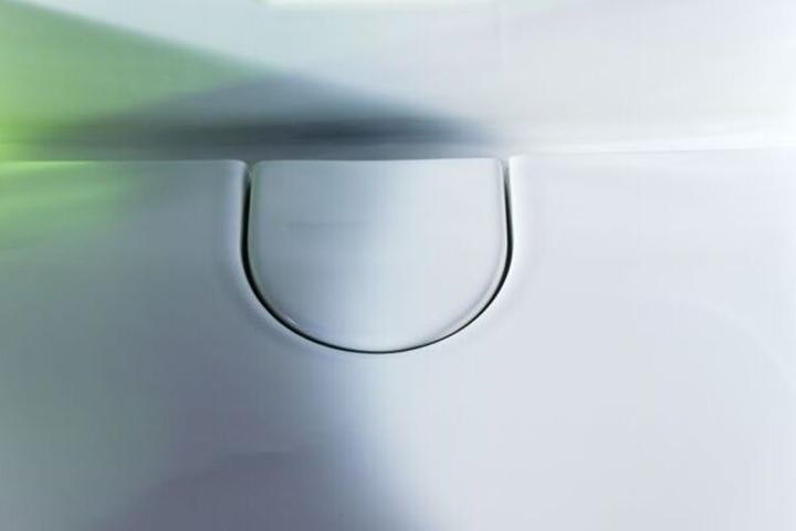 Actual product image Laufen Running Sonar Wash basin with integrated column, without tap hole, without overflow, 410x900mm, incl (810 mm, 410 mm)