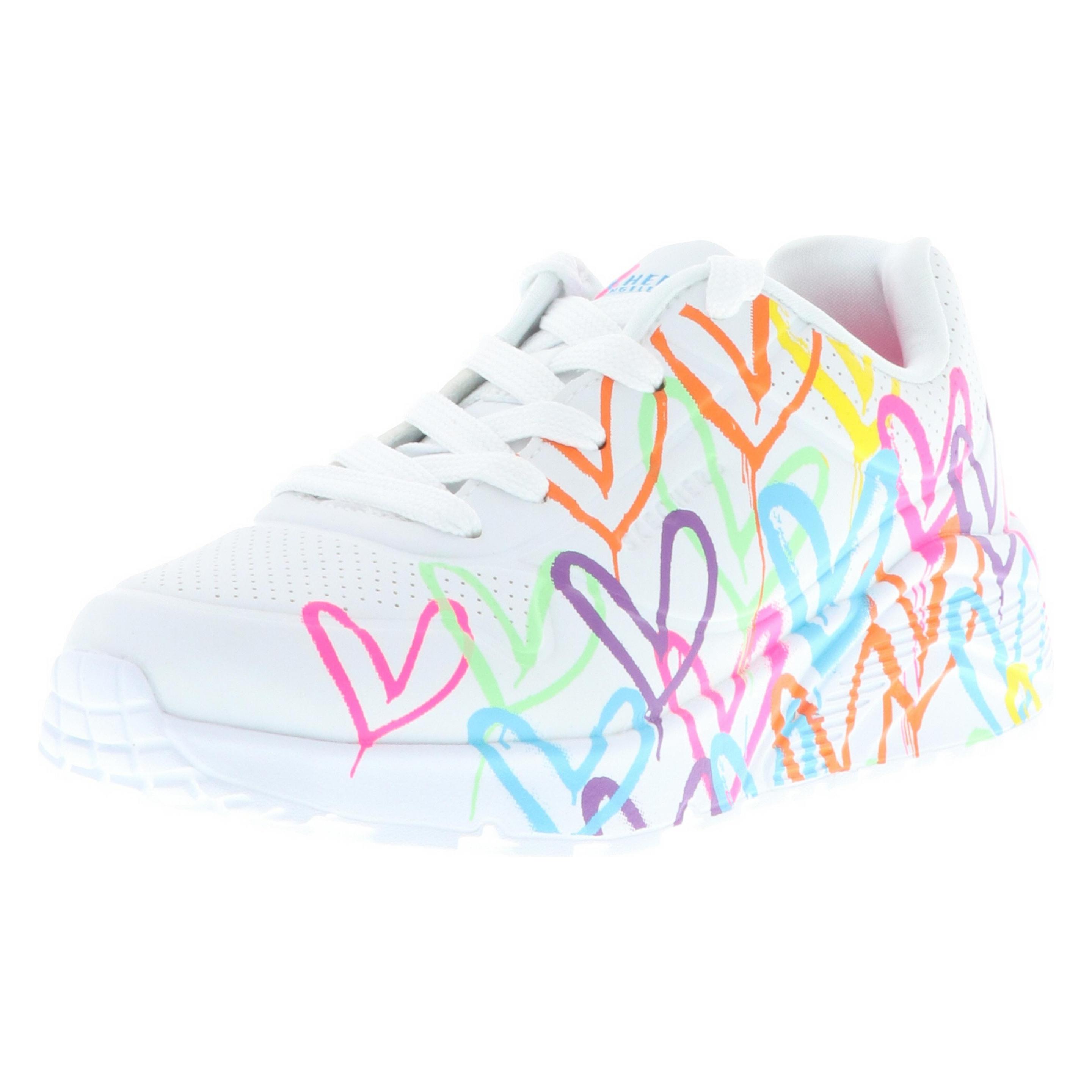 Skechers, Mädchen, Sneakers, Sneaker Uno Lite - Spread The Love, Weiss, (37)