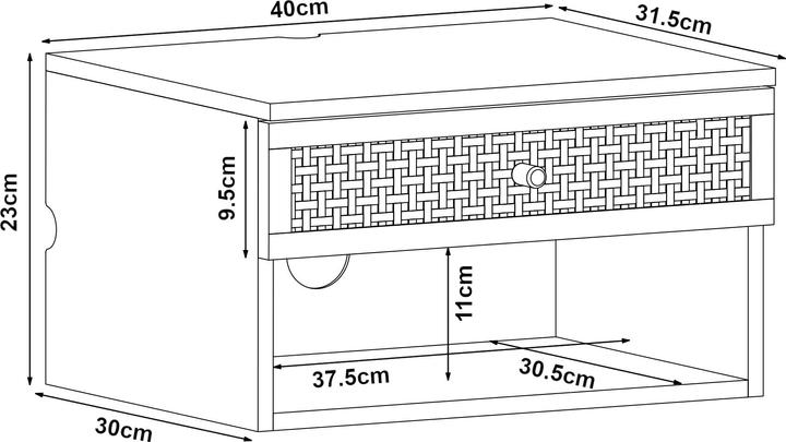 Produktbild En.Casa Christchurch (40 x 31.50 x 23 cm)
