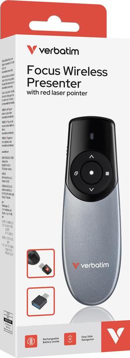 Produktbild Verbatim Focus Wireless Presenter with Red Laser Pointer