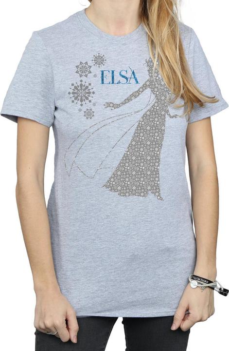 Immagine prodotto Disney Frozen Elsa Christmas Silhouette Maglietta Ampia Donna (S)