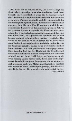 Immagine prodotto Die Gesellschaft des Spektakels (Tedesco, Guy Debord, 1996)