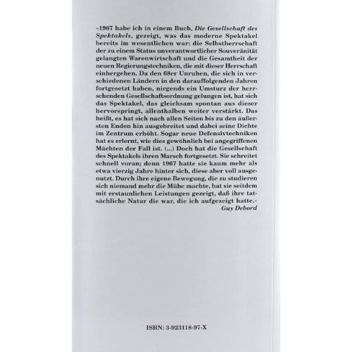 Thumbnail - Die Gesellschaft des Spektakels, Belletristik von Guy Debord