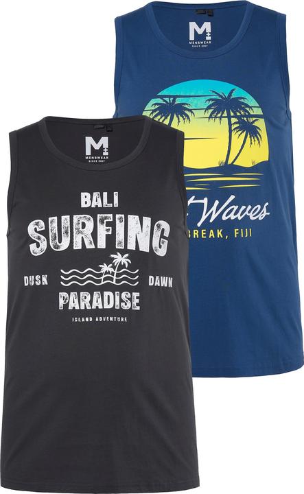 Produktbild Men+ Tanktops, 2er-Pack, Print, Rundhals (5XL)