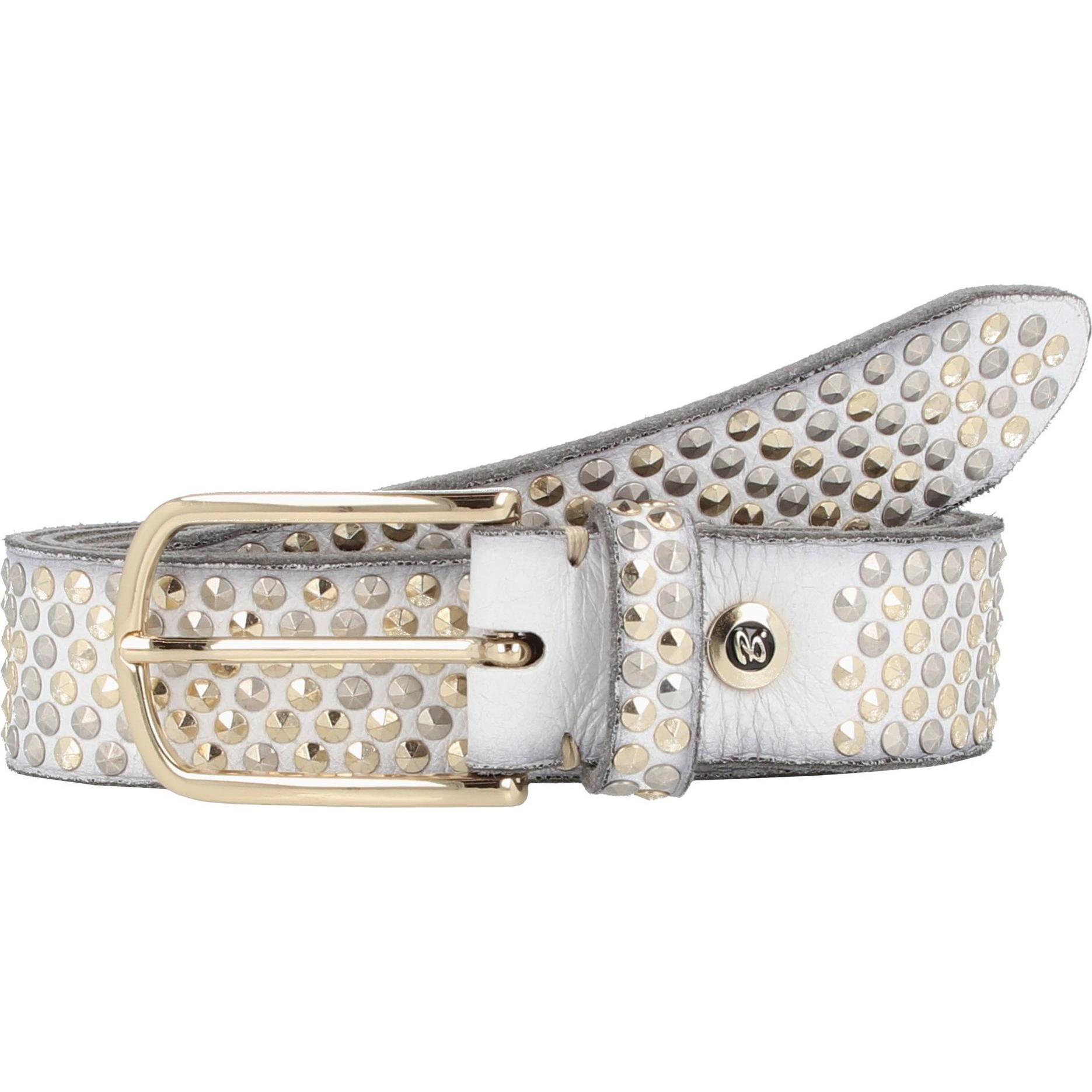 Thumbnail - B.Belt, Damen, Gürtel, Nietengürtel Leder, Gold, (95)