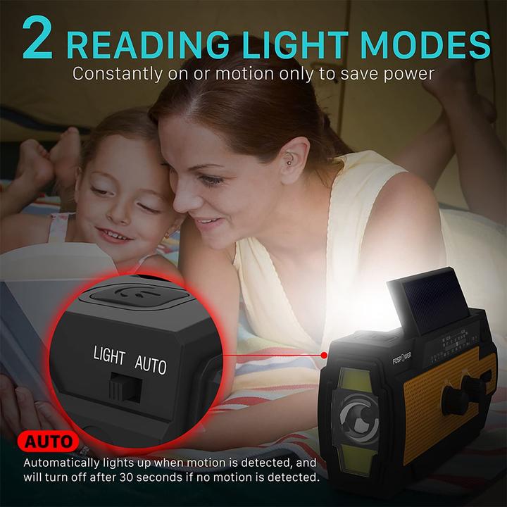 Image du produit FosPower Radio d'urgence à manivelle (AM, FM)