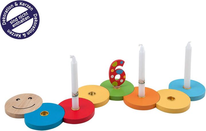 Image du produit Tib Chenille d'anniversaire en bois (8 pcs)