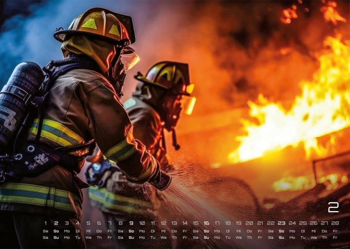 Actual product image FIREFIGHTER - Rescuer in distress - Fire brigade - 2025 - Calendar DIN A3 (A3, Hardcover, German)
