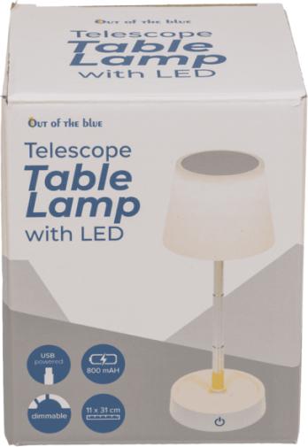 Produktbild Out of the blue Teleskop-Tischleuchte mit LED, dimmbar, wiederaufladbar, ca. 11 x 31 cm