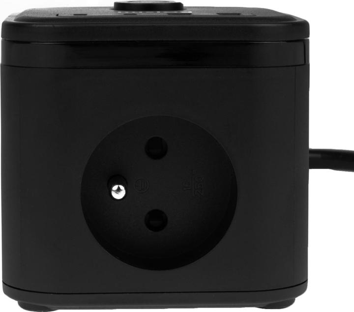 Huslog Cube Extension Cord with USB (7x, CEE 7/4, USB-A, USB-C)