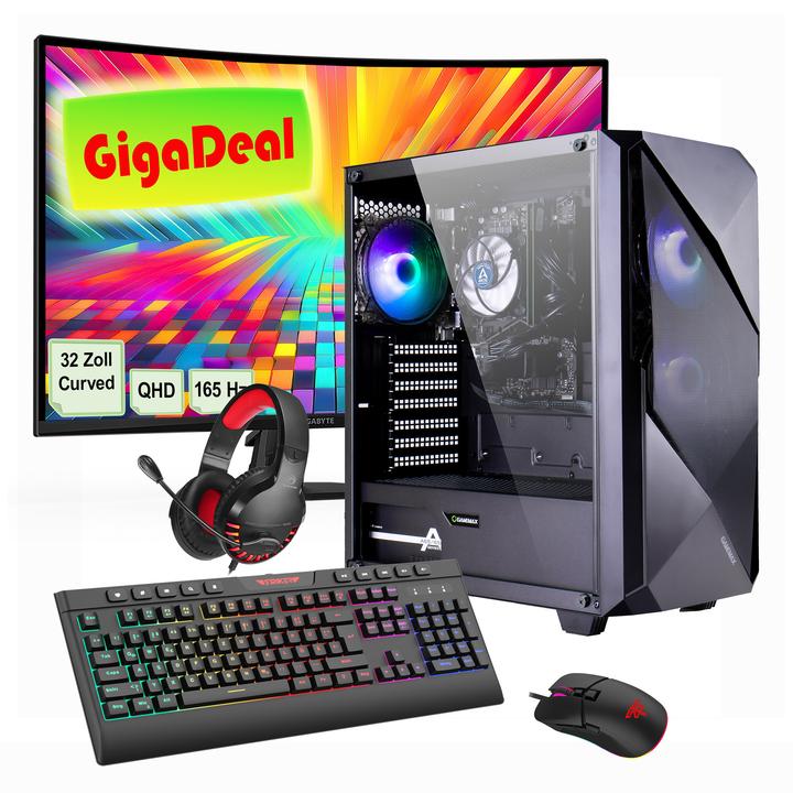 Produktbild GameMax GigaDeal Striker SET2647 (1000 GB, 32 GB, AMD Ryzen 7 5700X, GeForce RTX 5060)