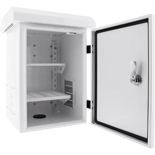 Deltaco låsbart väggskåp 250x240x350mm, Serverschrank, Weiss
