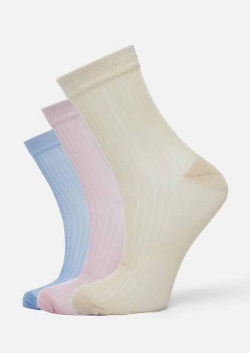Produktbild Comma Socken Glamour-Socken mit Glitzergarn im 3er-Pack (3er Pack, One Size)