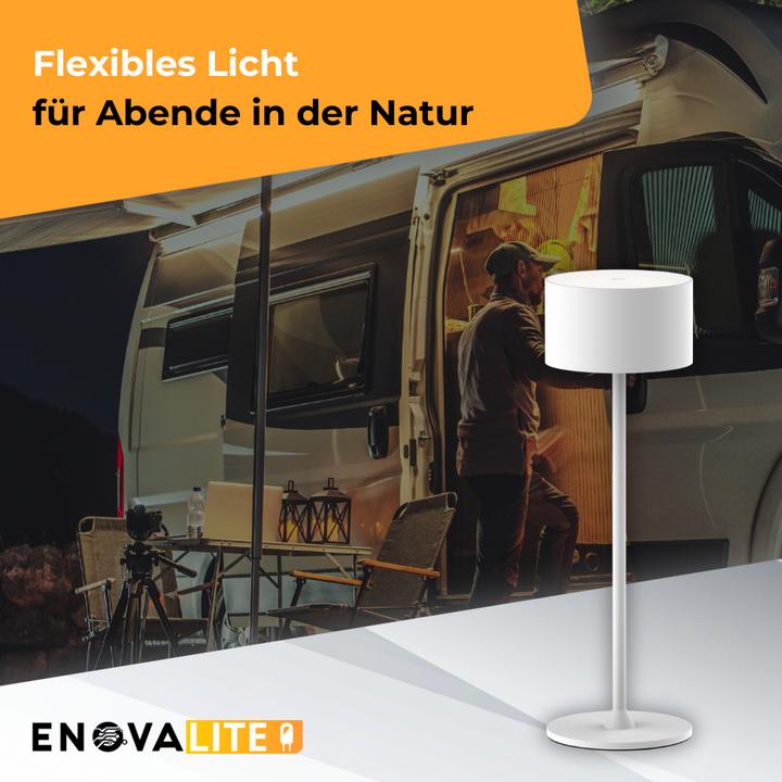 Productafbeelding Enovalite LED-Akku-Tischleuchte, ELED700401, EEK: D dimmbar, CCT, weiss (150 lm)