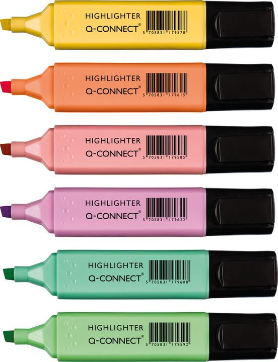 Actual product image Q-Connect Highlighter Pastel (6x)