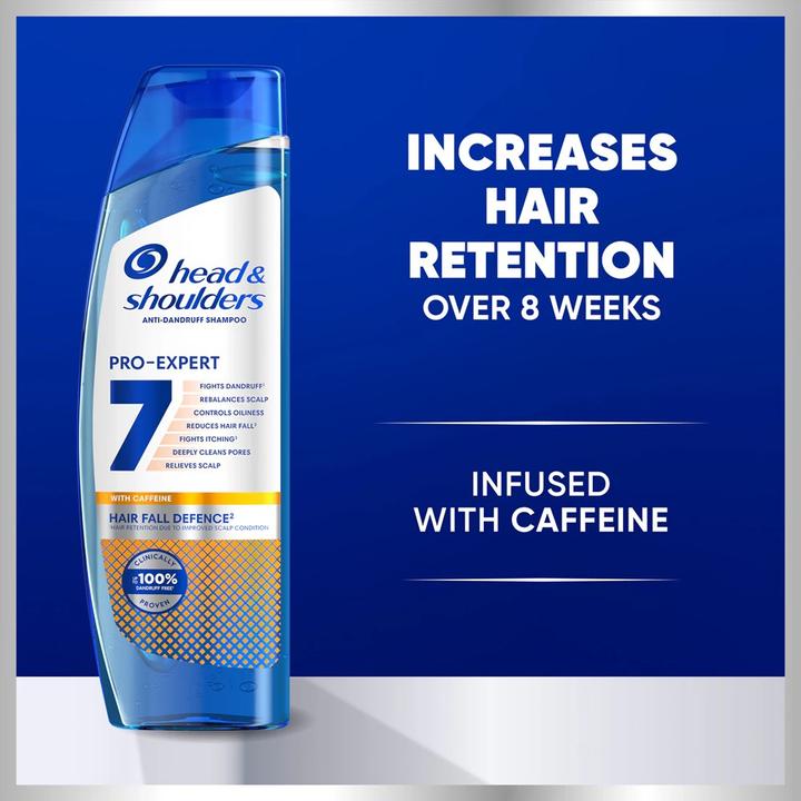 Actual product image Head & Shoulders Pro-Expert 7 Caffeine Shampoo - Šampon s kofeinem proti lupům a vypadávání vlasů (Liquid shampoo, 250 ml)