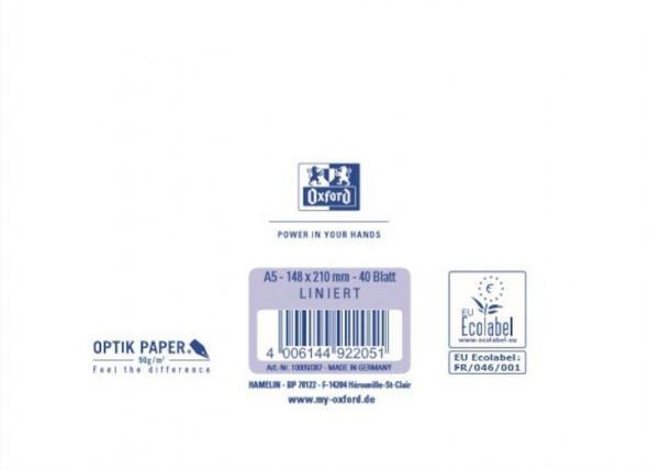 Actual product image Oxford School notepad, A5, ruling 4 (A5, Lined, Hardcover)