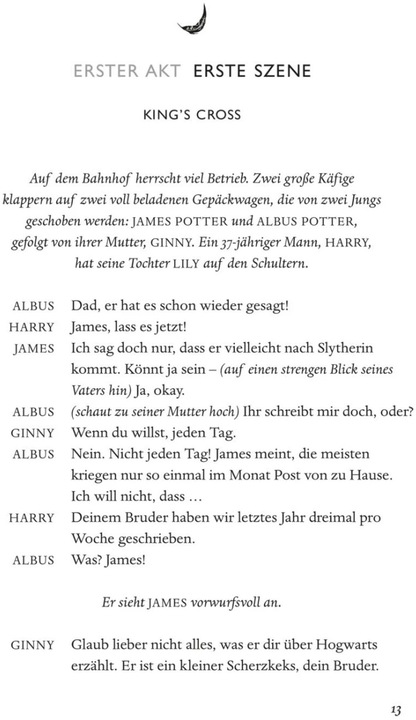 Immagine prodotto Harry Potter e il bambino incantato. Parti uno e due (versione teatrale tedesca) (Harry P (Jack Thorne, Giovanni Tiffany, J.K. Rowling, Tedesco)