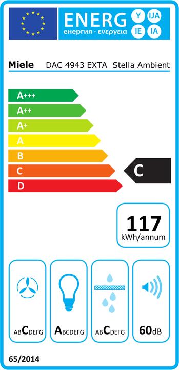 Energy Label Miele DAC 4943 EXTA Stella Ambient