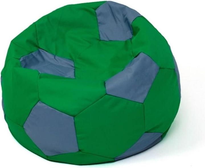 Go Gift Fussball Sako Tasche pouffe grün-grau L 80 cm