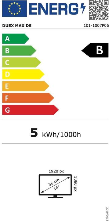 Energie-Label Mobile Pixels Duex Max DS (1920 x 1080 Pixel, 14.10")