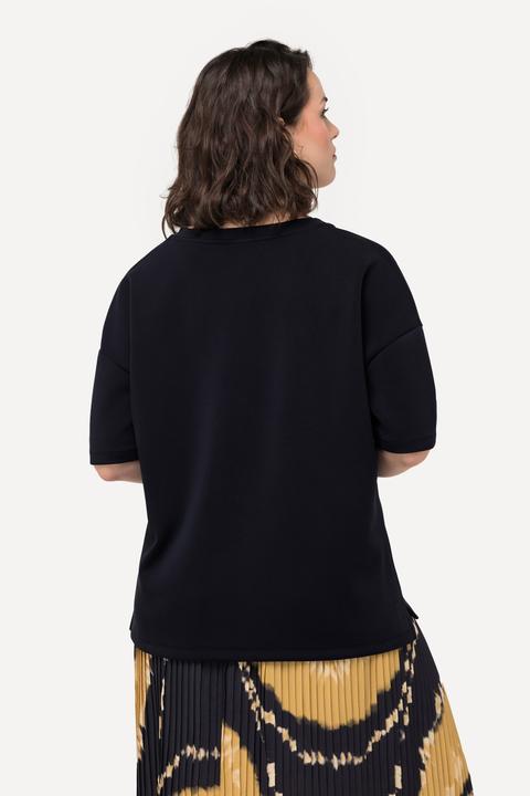 Produktbild Ulla Popken Soft-Sweatshirt, Oversized, V-Ausschnitt, Halbarm (62)