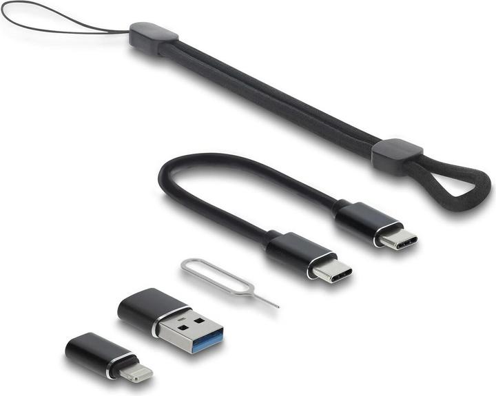 Actual product image Delock USB 5 Gbps card reader with SD and Micro SD slot and storage compartments (USB-C)