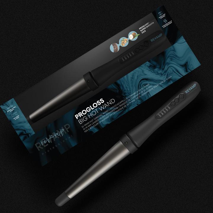 Produktbild Revamp WD-1000-EU Progloss Big Curling Wand (20 mm, 28 mm, 30 mm, 24 mm, 26 mm, 19 mm, 25 mm, 31 mm, 23 mm, 27 mm, 21 mm, 32 mm, 29 mm, 22 mm)