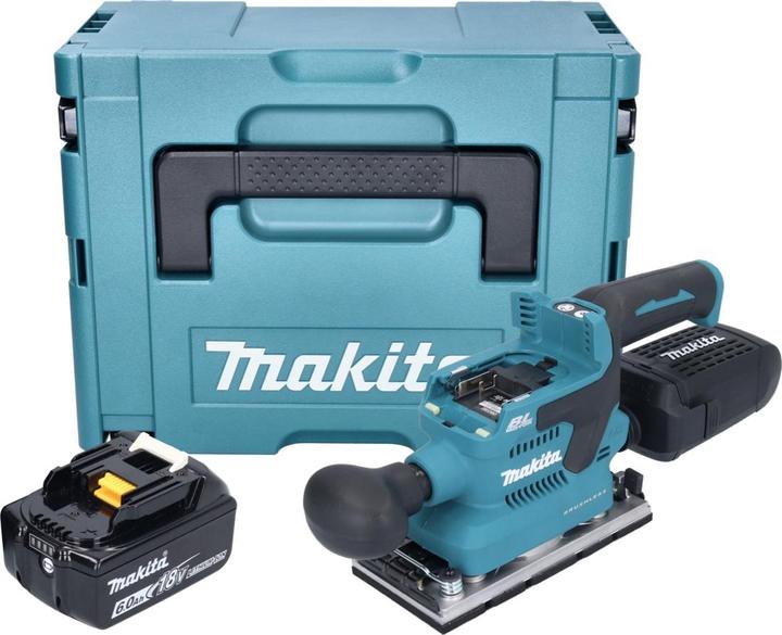 Produktbild Makita DBO 382 G1J Akku Schwingschleifer 18 V 93 x 185 mm Brushless + 1x Akku 6,0 Ah + Makpac - (Schwingschleifer, 200 W)