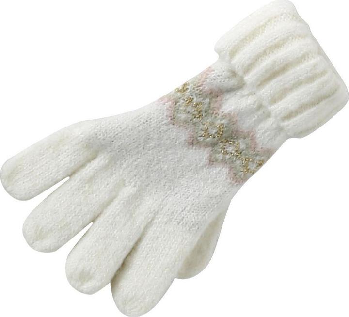 Actual product image Vertbaudet Mädchen Set: Mütze, Rundschal & Handschuhe mit Jacquardmuster und goldenen Details