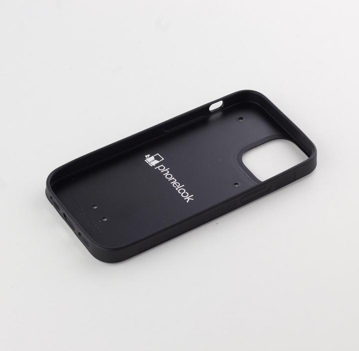 Actual product image PhoneLook Coque Silicone rigide noir Sea Foam Blue (Apple iPhone 12 mini)