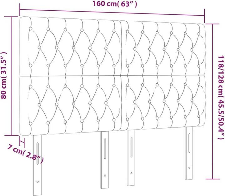 Actual product image vidaXL Naoma (160 x 7 x 128 cm)