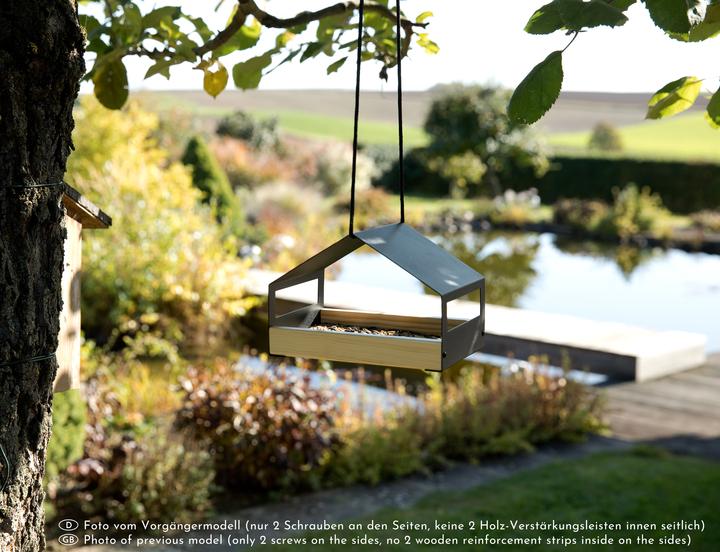Produktbild Wondermake Design-Vogelfutterhaus "cibarium3", Edelstahl/Kiefer