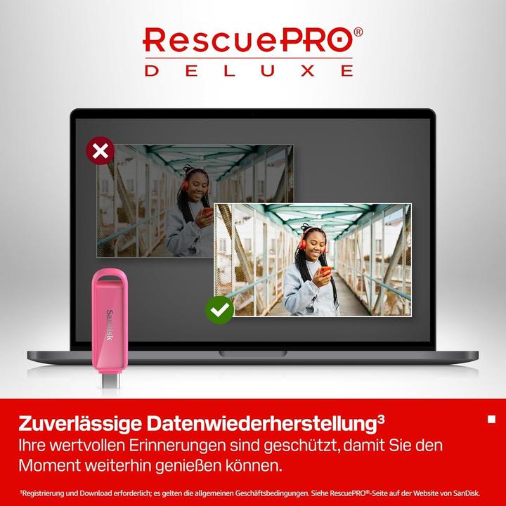 Immagine prodotto SANDISK Phone Drive USB-C Seastar Pink 512GB (512 GB, USB-C)