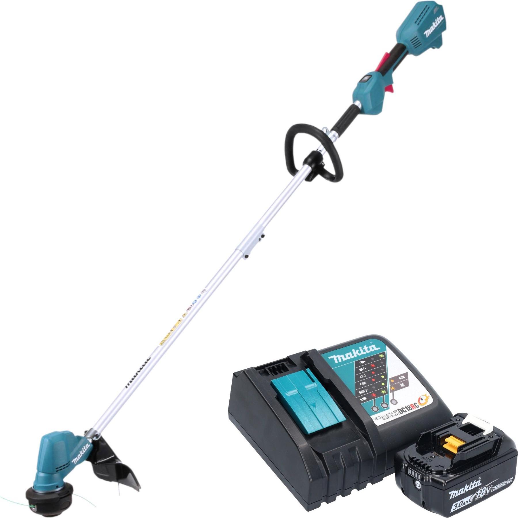 Makita, Decespugliatore, DUR 192 LRF1 Akku Rasentrimmer 18 V 300 mm Brushless + 1x Akku 3,0 Ah + Ladegerät (Filo di taglio)