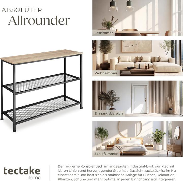 Produktbild tectake Konsolentisch Bristol 100x30x81cm (100 x 30 x 81 cm)