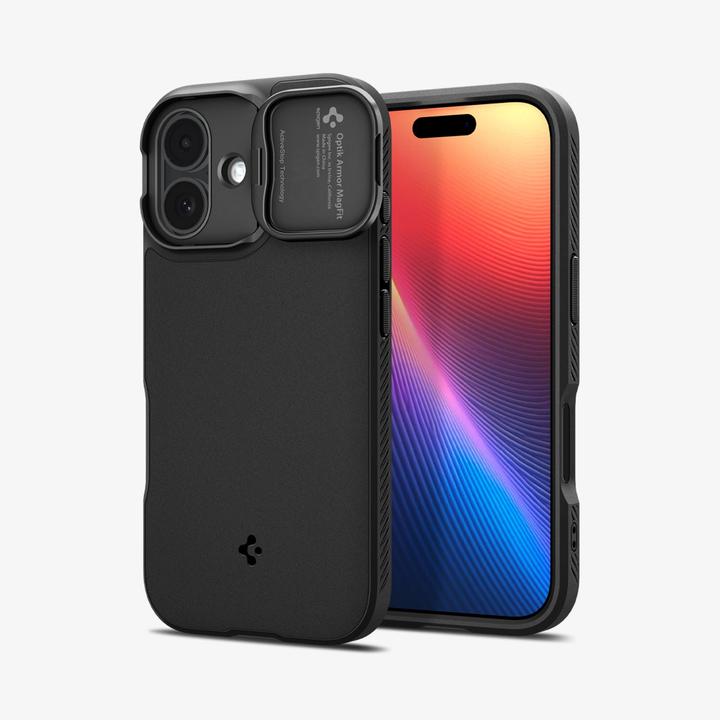 Actual product image Spigen - Optik Armor MagSafe - iPhone 17 - Black (Apple iPhone 17)