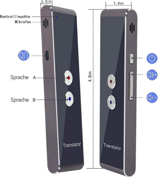 Actual product image Deltalabs Smart Translator, Bluetooth Sprachübersetzer, 41 Sprachen, iOS/Android