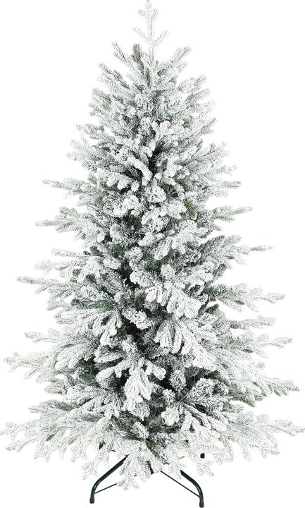 Homcom Weihnachtsbaum Kunststoff, Metall Grün+Weiss (150 cm)