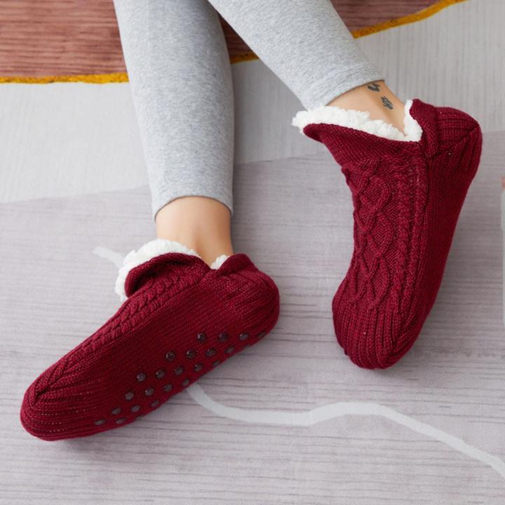 Produktbild Hermex Hausschuhe Gr. 39-42 Wintersocken Kuschelsocken Fuzzy-Socken Pantoffeln (39, 40, 41, 42)