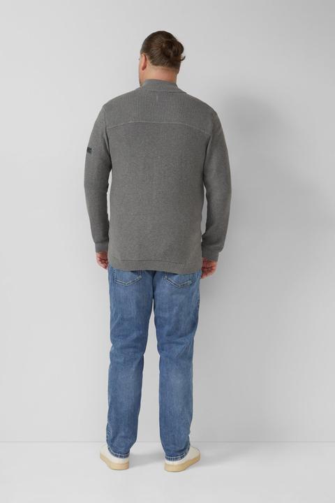 Produktbild s.Oliver Strickjacke Strickjacke aus Baumwolle mit Troyerkragen (4XL)